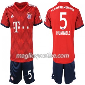 Completo Calcio Bayern Monaco Hummels 5 Bambino Divisa Prima 2018/2019